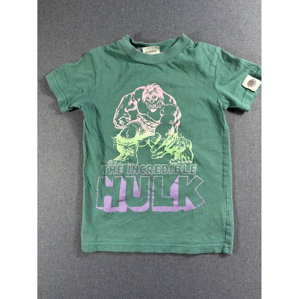 Marvel Kids The Incredible Hulk Graphic T-Shirt Green Size 4 Short Sleeve Tee